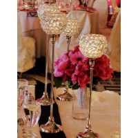 Best Selling Crystal Votive Tealight Candle Holder Centerpieces Decor, 15" & 13"   132497799991